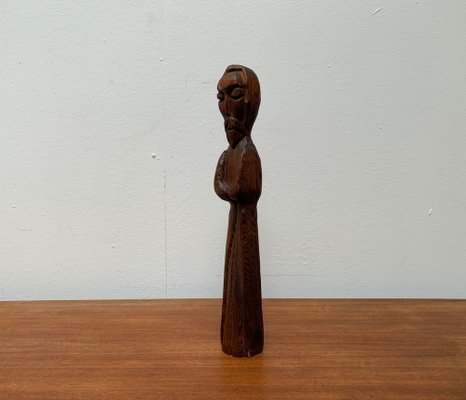 Vintage Wooden Sacral Figurine Sculpture-UAH-1192493