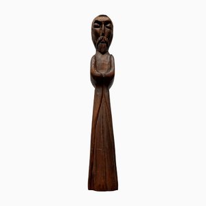 Vintage Wooden Sacral Figurine Sculpture-UAH-1192493