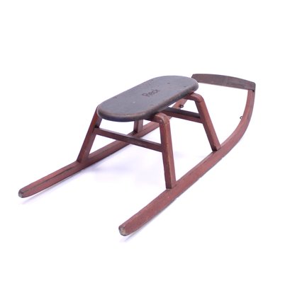 Vintage Wooden Sled, 1940s-KQ-787336