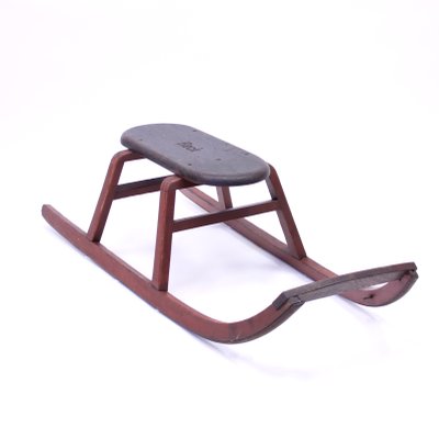 Vintage Wooden Sled, 1940s-KQ-787336