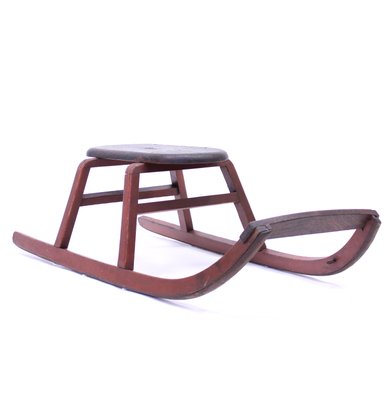 Vintage Wooden Sled, 1940s-KQ-787336