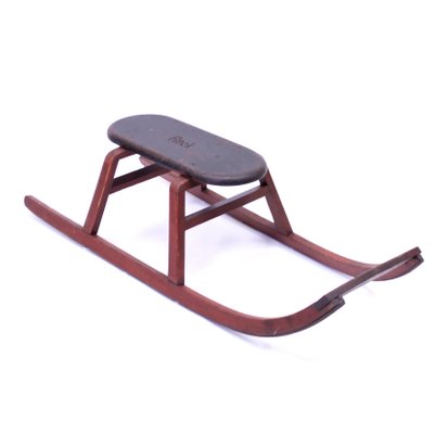 Vintage Wooden Sled, 1940s-KQ-787336