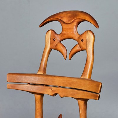 Vintage Wooden Totem Chairs, Set of 2-YWH-1745998