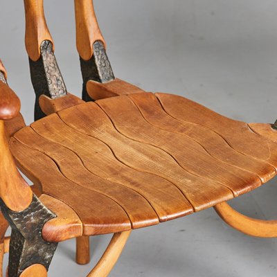 Vintage Wooden Totem Chairs, Set of 2-YWH-1745998