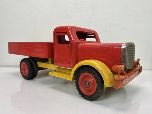 Vintage Wooden Toy Truck attributed Bigge, Germany, 1950s-WZZ-1727097