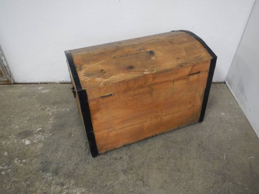 Vintage Wooden Trunk, 1950s-WWQ-1333369