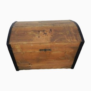 Vintage Wooden Trunk, 1950s-WWQ-1333369