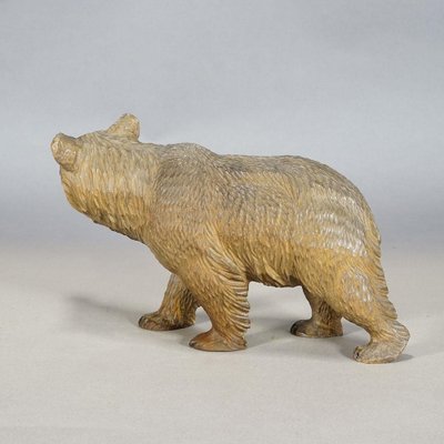 Vintage Wooden Walking Bear, Brienz, 1930s-KJP-1388288