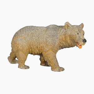 Vintage Wooden Walking Bear, Brienz, 1930s-KJP-1388288