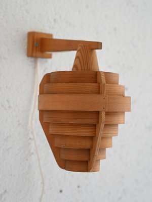 Vintage Wooden Wall Light, 1960s-QWP-2033971