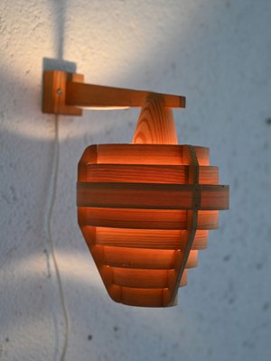 Vintage Wooden Wall Light, 1960s-QWP-2033971