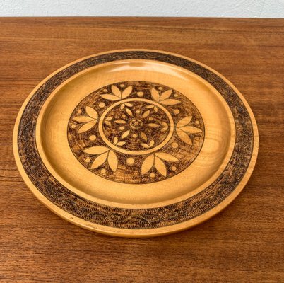 Vintage Wooden Wall Plates, Set of 4-UAH-1313369