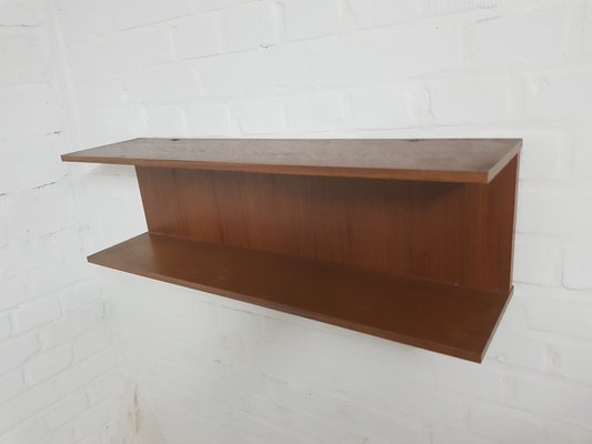 Vintage Wooden Wall Shelf from Walter Renz, 1960s-YFS-1378260