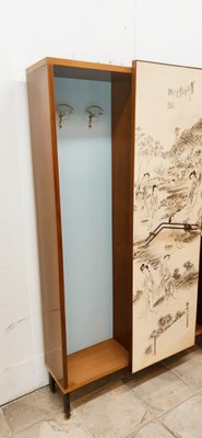 Vintage Wooden Wardrobe with Light-QLH-1421384