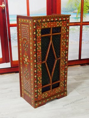 Vintage Wooden Wedding Cabinet, Rajestan Pakistan, 1940s-UZN-1397186