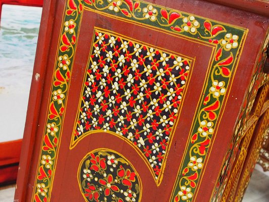 Vintage Wooden Wedding Cabinet, Rajestan Pakistan, 1940s-UZN-1397186