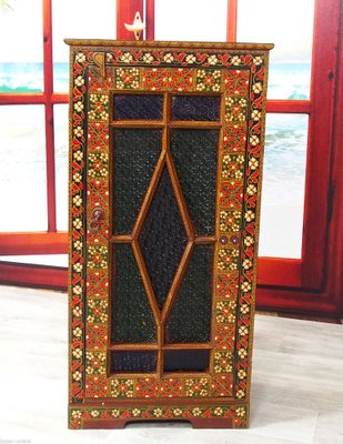 Vintage Wooden Wedding Cabinet, Rajestan Pakistan, 1940s-UZN-1397186