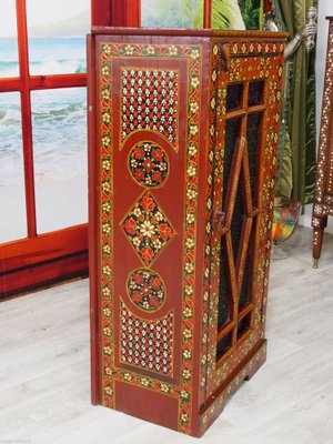 Vintage Wooden Wedding Cabinet, Rajestan Pakistan, 1940s-UZN-1397186