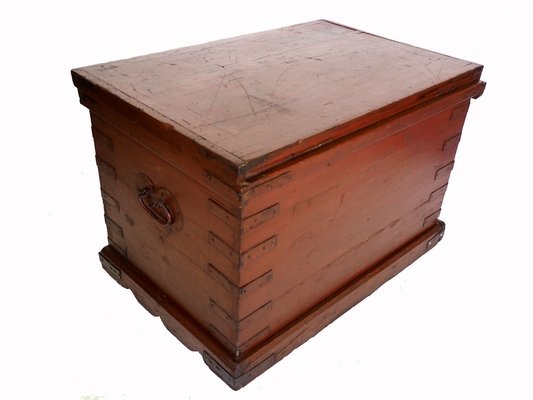 Vintage Wooden Wedding Chest, Rajestan, Pakistan, 1930s-UZN-1401223