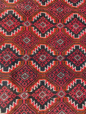 Vintage Wool Baluch Rug, 1950s-YMM-1062197