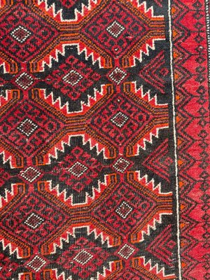 Vintage Wool Baluch Rug, 1950s-YMM-1062197