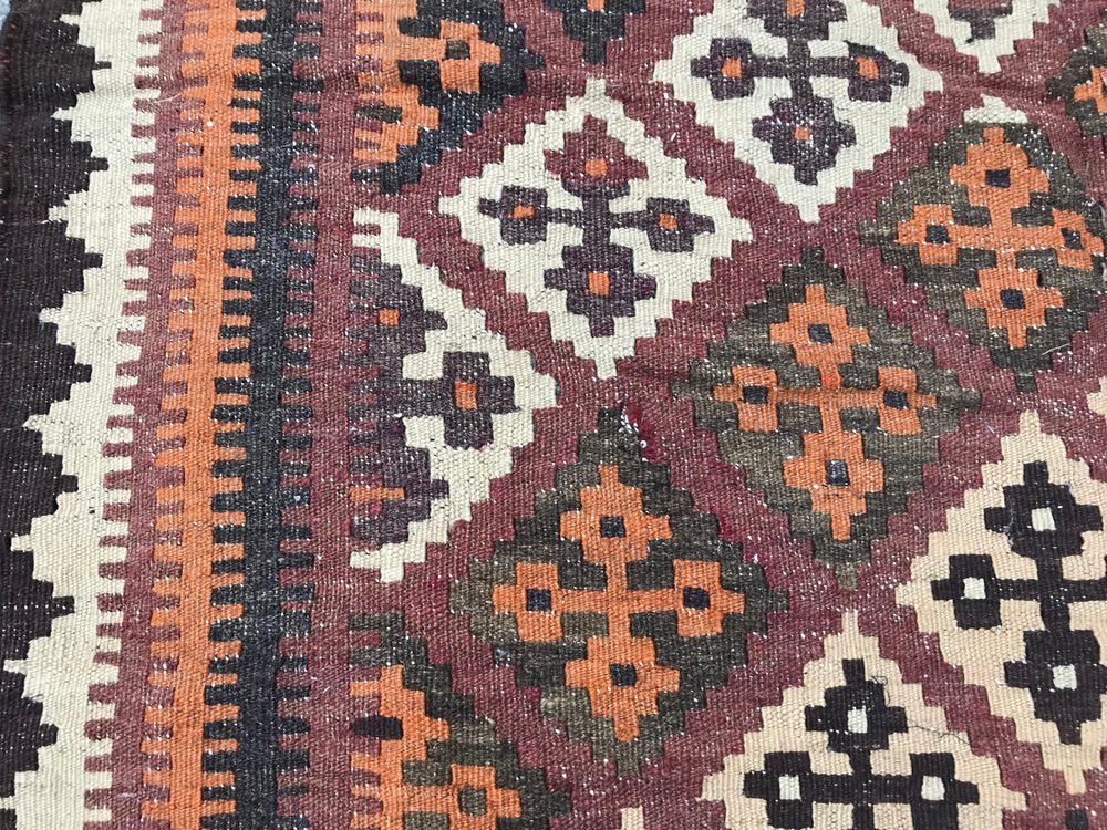 Vintage Wool Ghashghaei Kilim, 1950s