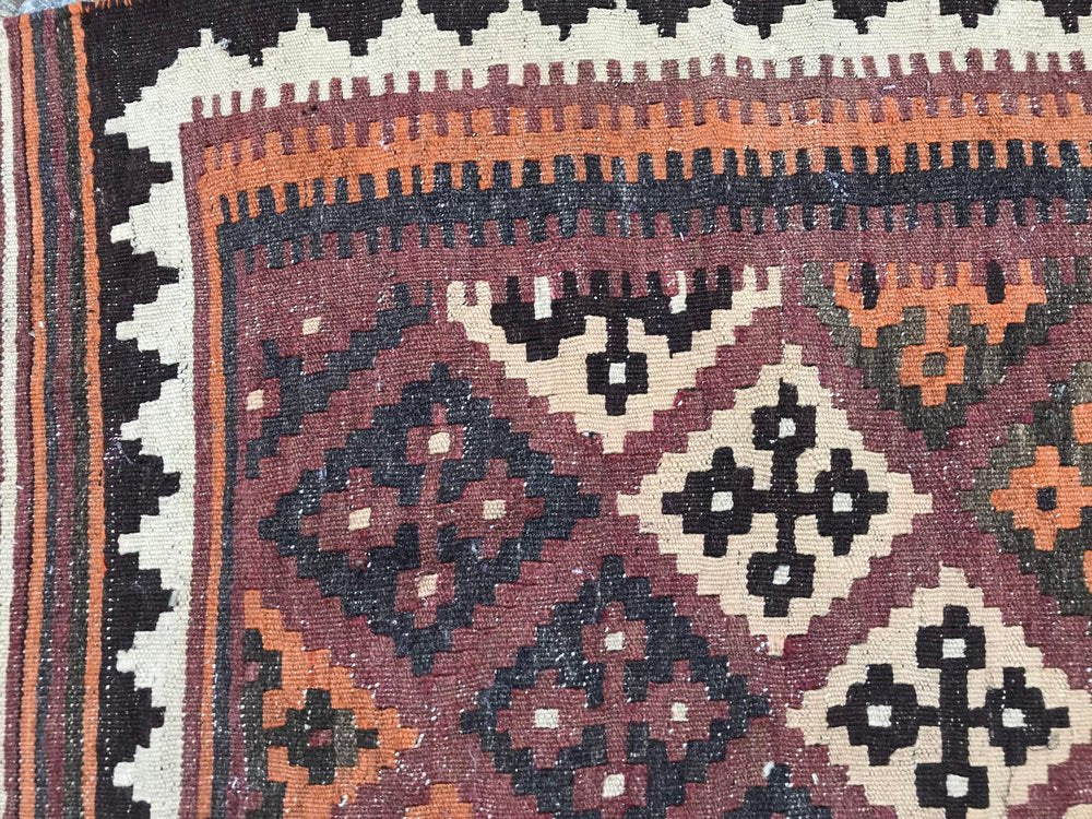 Vintage Wool Ghashghaei Kilim, 1950s