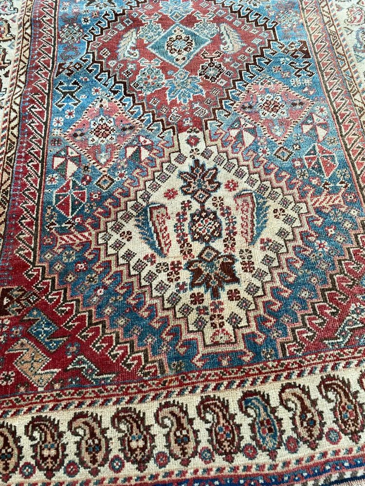 Vintage Wool Ghashghaei Rug, 1930s