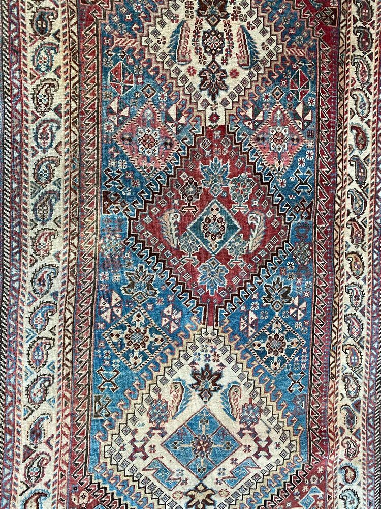 Vintage Wool Ghashghaei Rug, 1930s