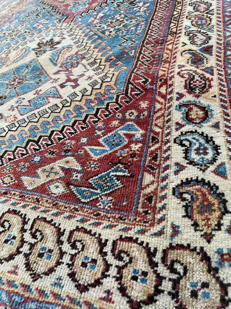 Vintage Wool Ghashghaei Rug, 1930s