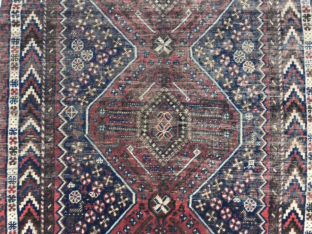 Vintage Wool Ghashghaei Rug