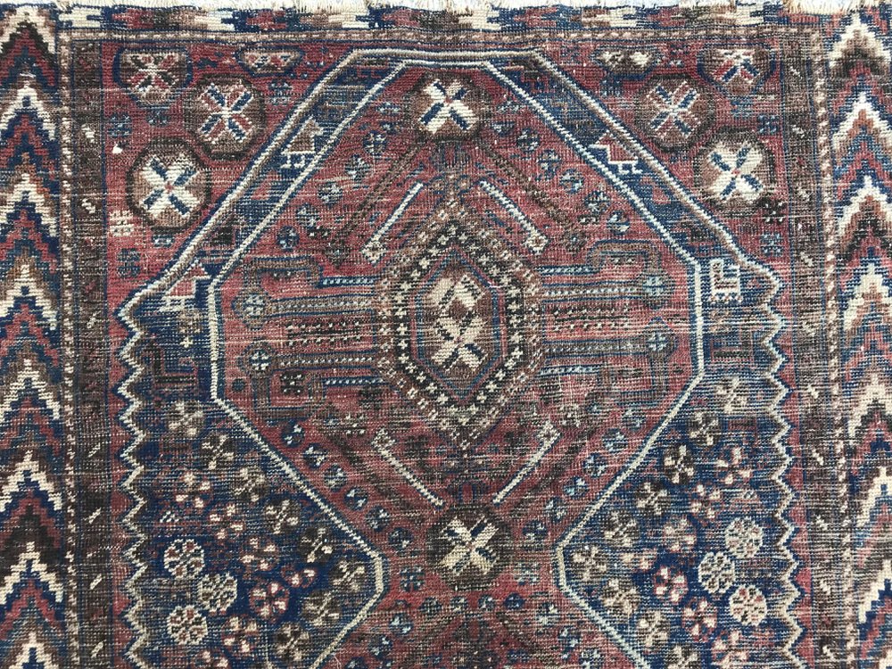 Vintage Wool Ghashghaei Rug