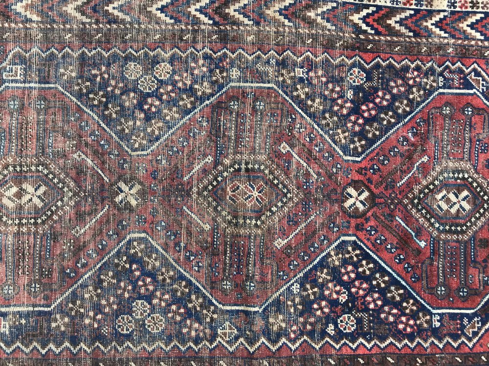 Vintage Wool Ghashghaei Rug