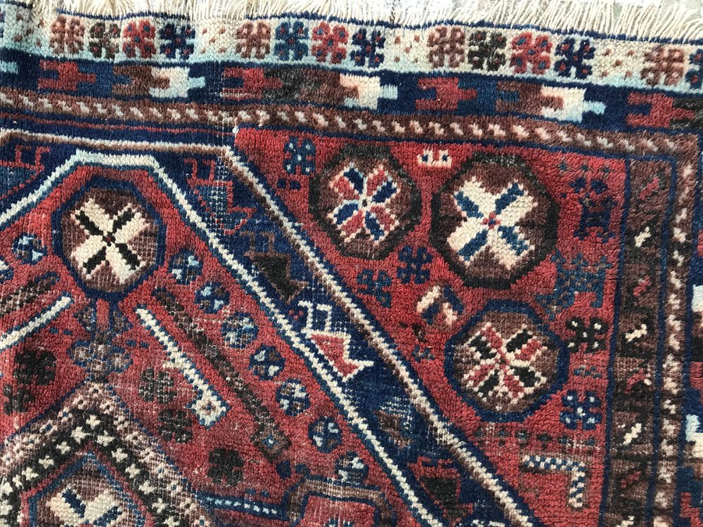 Vintage Wool Ghashghaei Rug