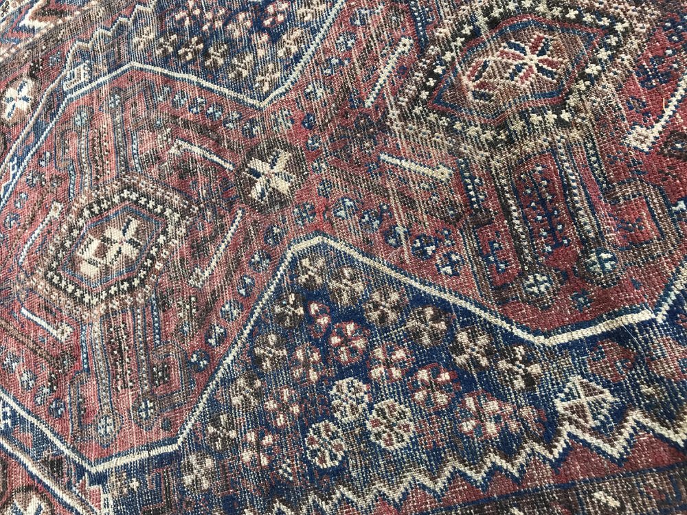 Vintage Wool Ghashghaei Rug