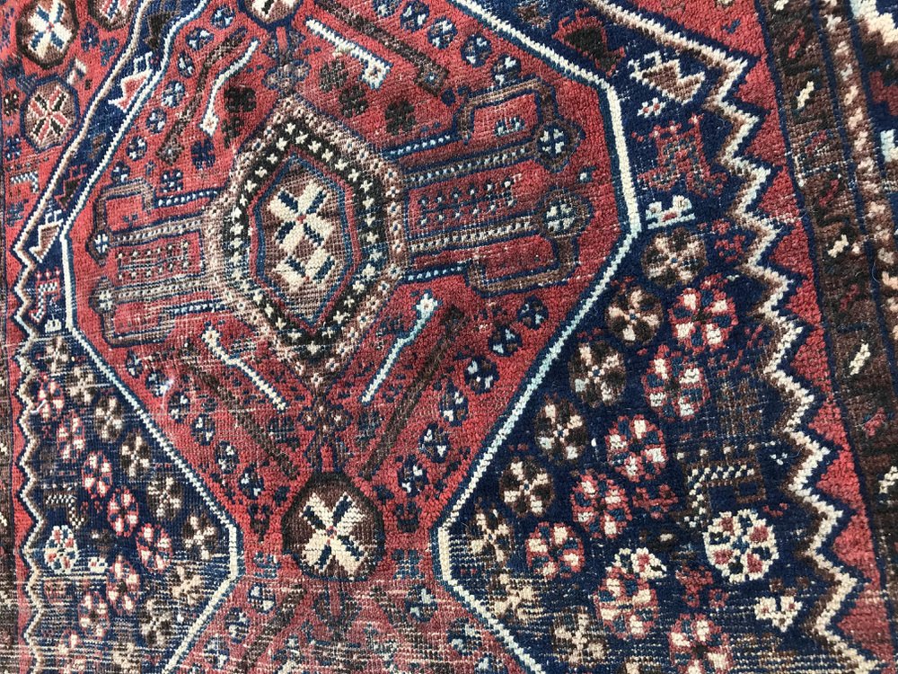 Vintage Wool Ghashghaei Rug