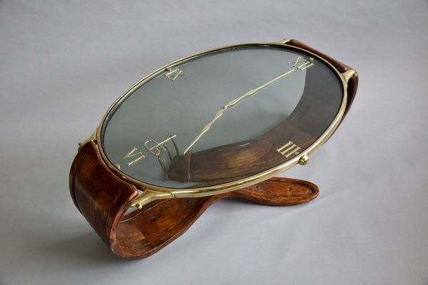 Vintage Wrist Watch Coffee Table, Italy, 1960s-IEI-1344476