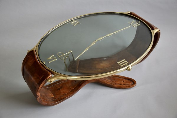 Vintage Wrist Watch Coffee Table, Italy, 1960s-IEI-1344476