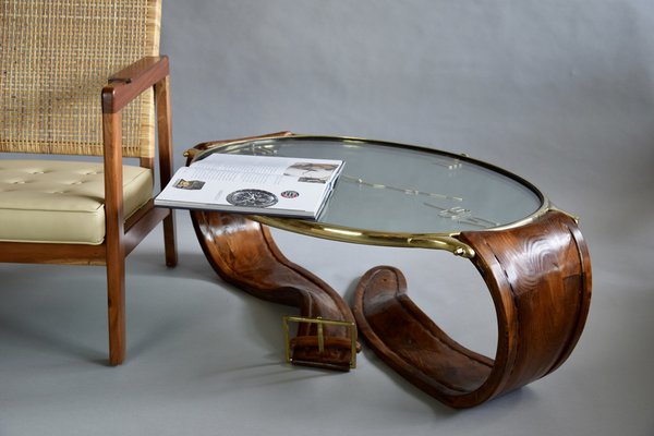 Vintage Wrist Watch Coffee Table, Italy, 1960s-IEI-1344476