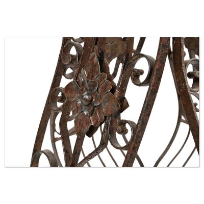 Vintage Wrought Iron Pedestal-NQ-1792690