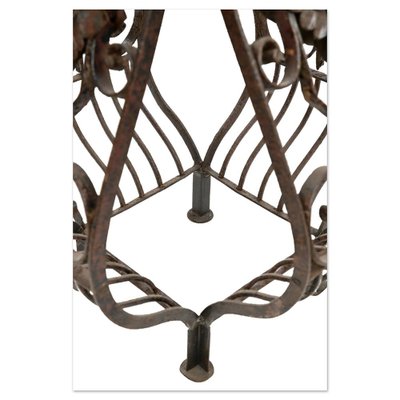 Vintage Wrought Iron Pedestal-NQ-1792690