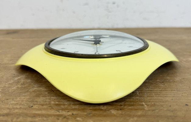 Vintage Yellow Bakelite Wall Clock from Metamec, 1970s-CGF-1785056