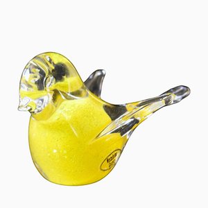 Vintage Yellow Crystal Bird Figurine from Wentrelholms Glashytta, Sweden-JKV-1787119