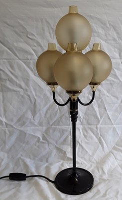 Vintage Yellow Metal Table Lamp, 1970s-HOI-1334758