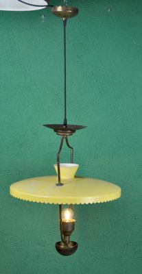 Vintage Yellow Pendant Lamp, 1970s-ROJ-1406250