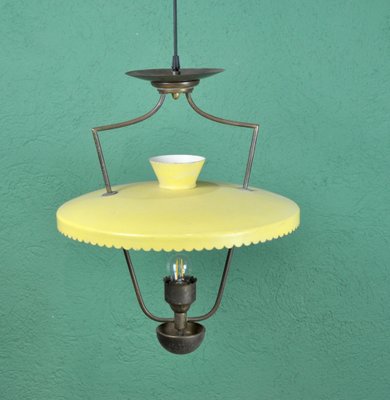 Vintage Yellow Pendant Lamp, 1970s-ROJ-1406250