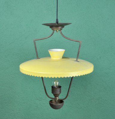 Vintage Yellow Pendant Lamp, 1970s-ROJ-1406250