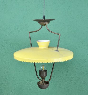 Vintage Yellow Pendant Lamp, 1970s-ROJ-1406250