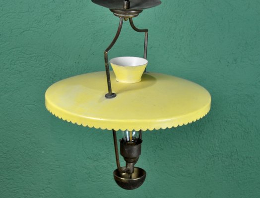 Vintage Yellow Pendant Lamp, 1970s-ROJ-1406250