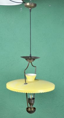 Vintage Yellow Pendant Lamp, 1970s-ROJ-1406250